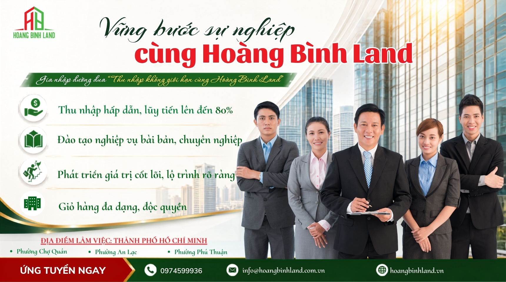  VỮNG BƯỚC SỰ NGHIỆP CÙNG HOÀNG BÌNH LAND 